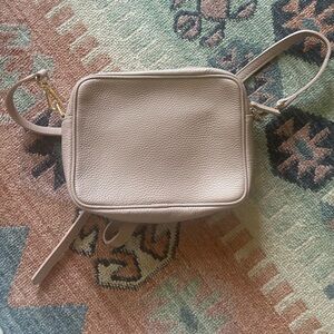 Quince Italian Leather Cross Body Bag Dusty Pink